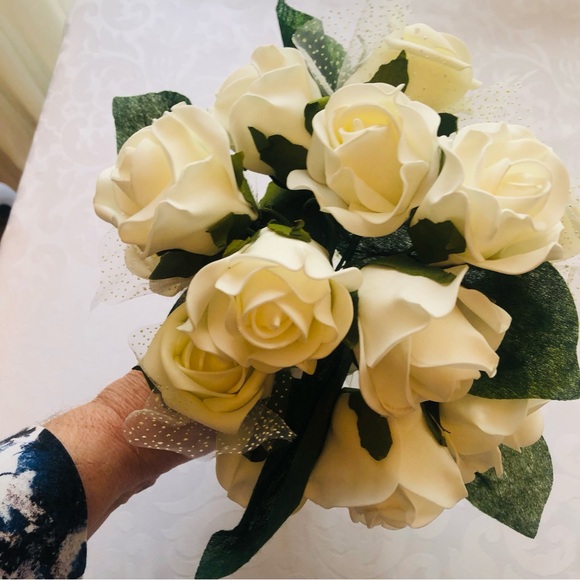 Wedding Star Elite Bridal Collection Taper Candles and Rose Bouquet - Picture 10 of 11